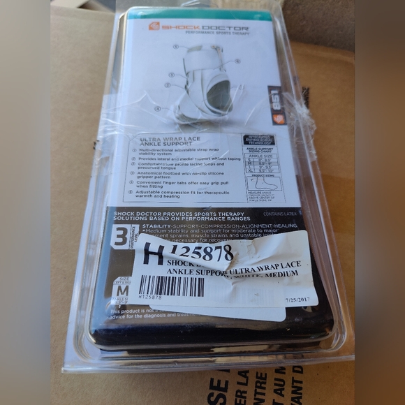 shock doctor 851 ULTRA WRAP LACE ANKLE SUPPORT ADULT MEDIUM - Picture 4 of 6